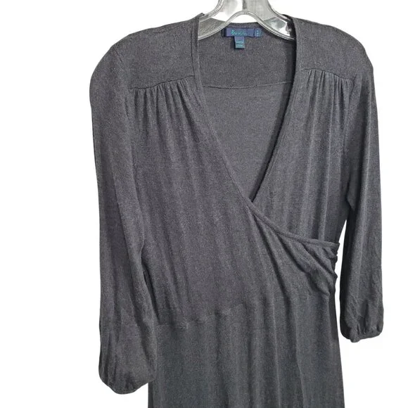 Boden Size 16R 16 Dress Light Knit Sweater Mock Wrap Midi Silk Cashmere Blend - Picture 8 of 12
